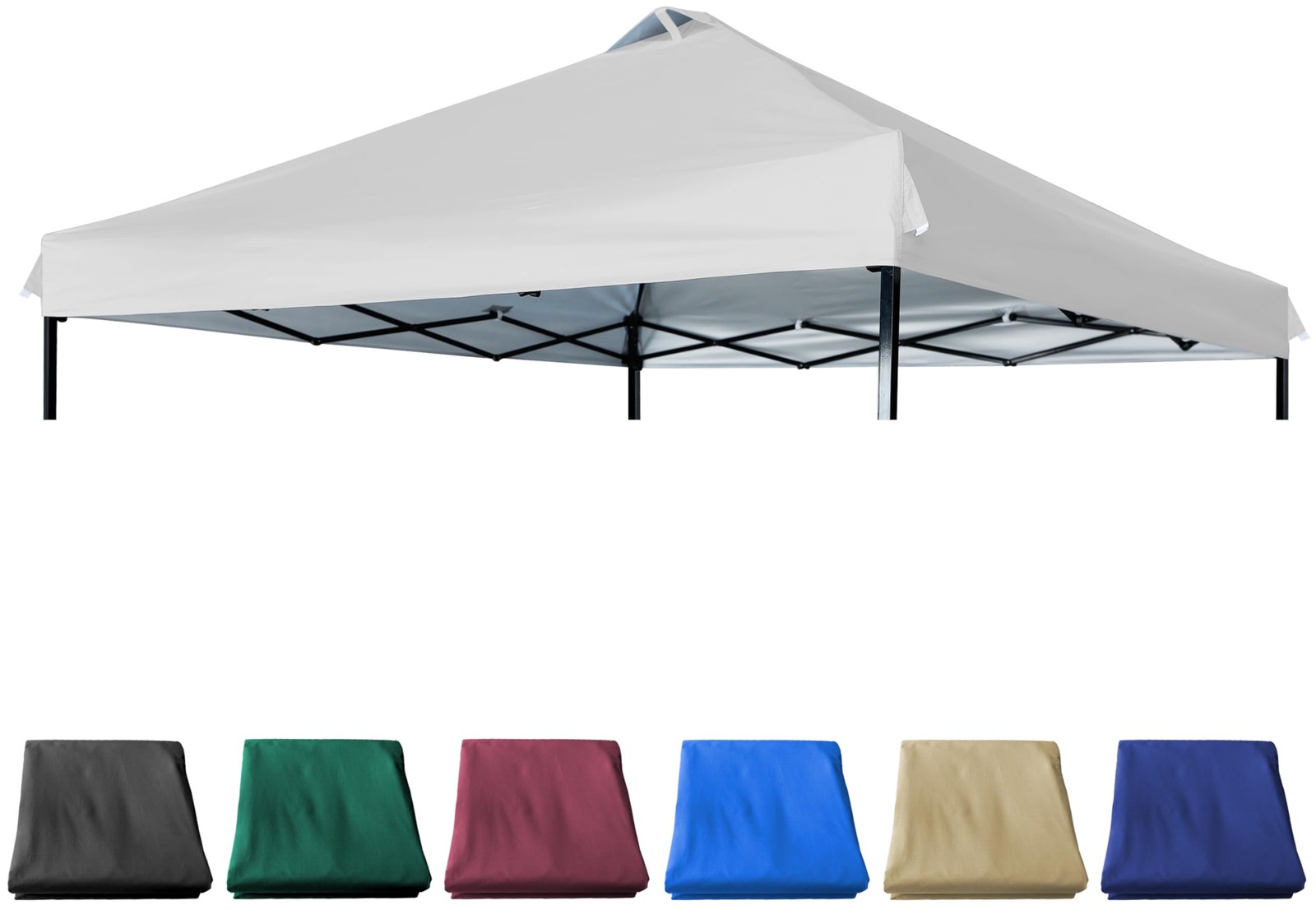 JANCANOPY 10x10 Canopy Replacement Top with Air Vent Silver Coated for Straig...
