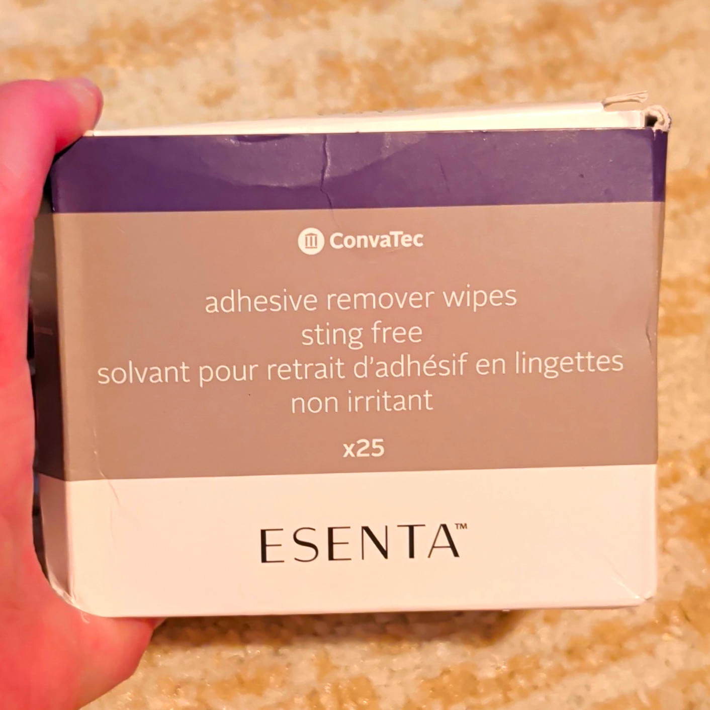 ConvaTec Esenta Sting Free Adhesive Remover Wipes 25 Ct Exp 12/2028