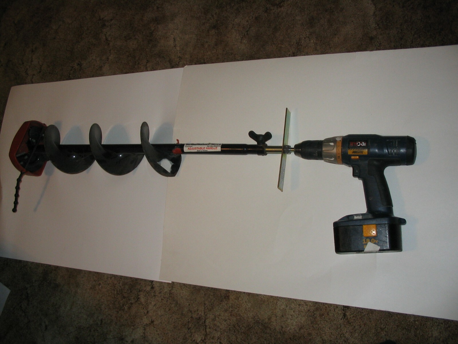 ice kicker 1 auger  adapter  for ice fishing hand powered augers