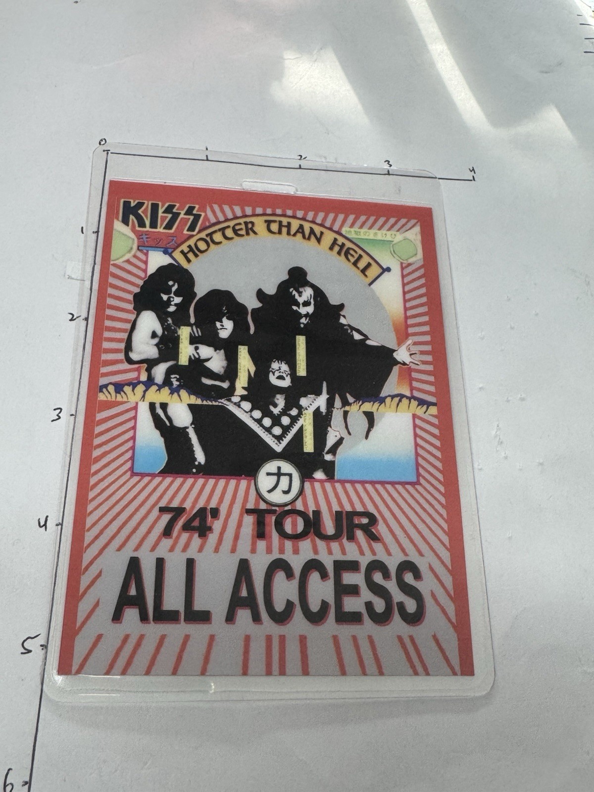KISS Commemorative 1974 Hotter Than Hell Tour  Backstage Pass And Lanyard