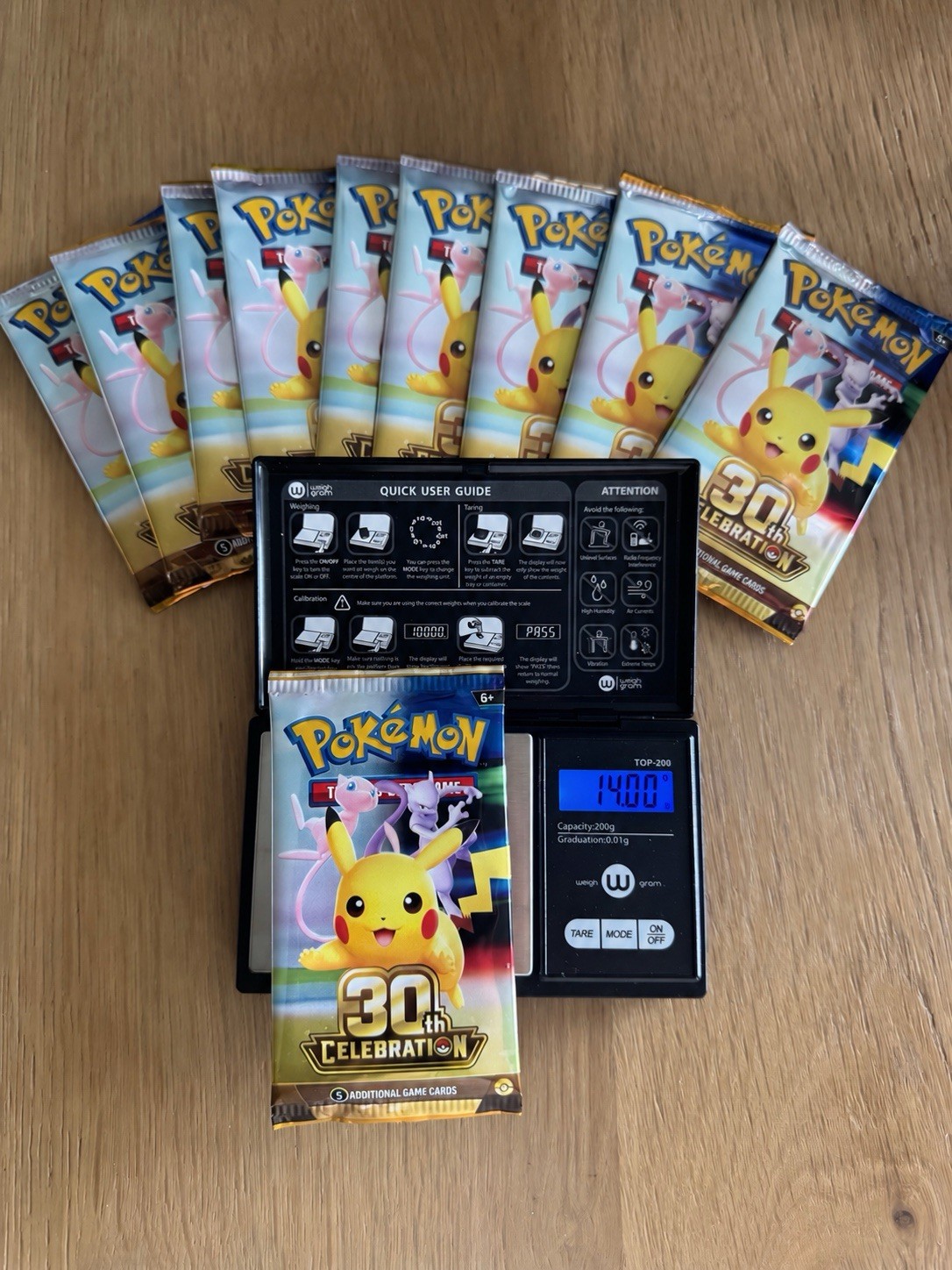 HEAVY 14.00g 30th Anniversary Pokémon Booster Pack Sealed Single - READY TO SHIP