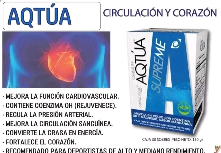 Aqtua Supreme Omnilife. Natural cardio supplement.
