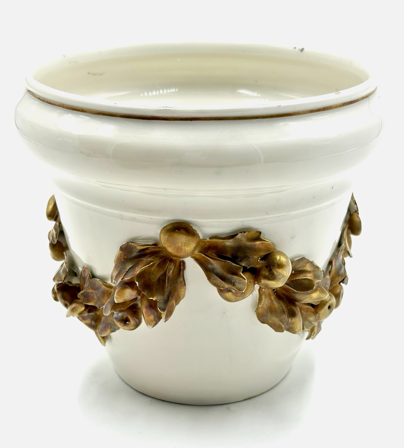 Vintage Petite Italian Ceramic Jardiniere Cachepot