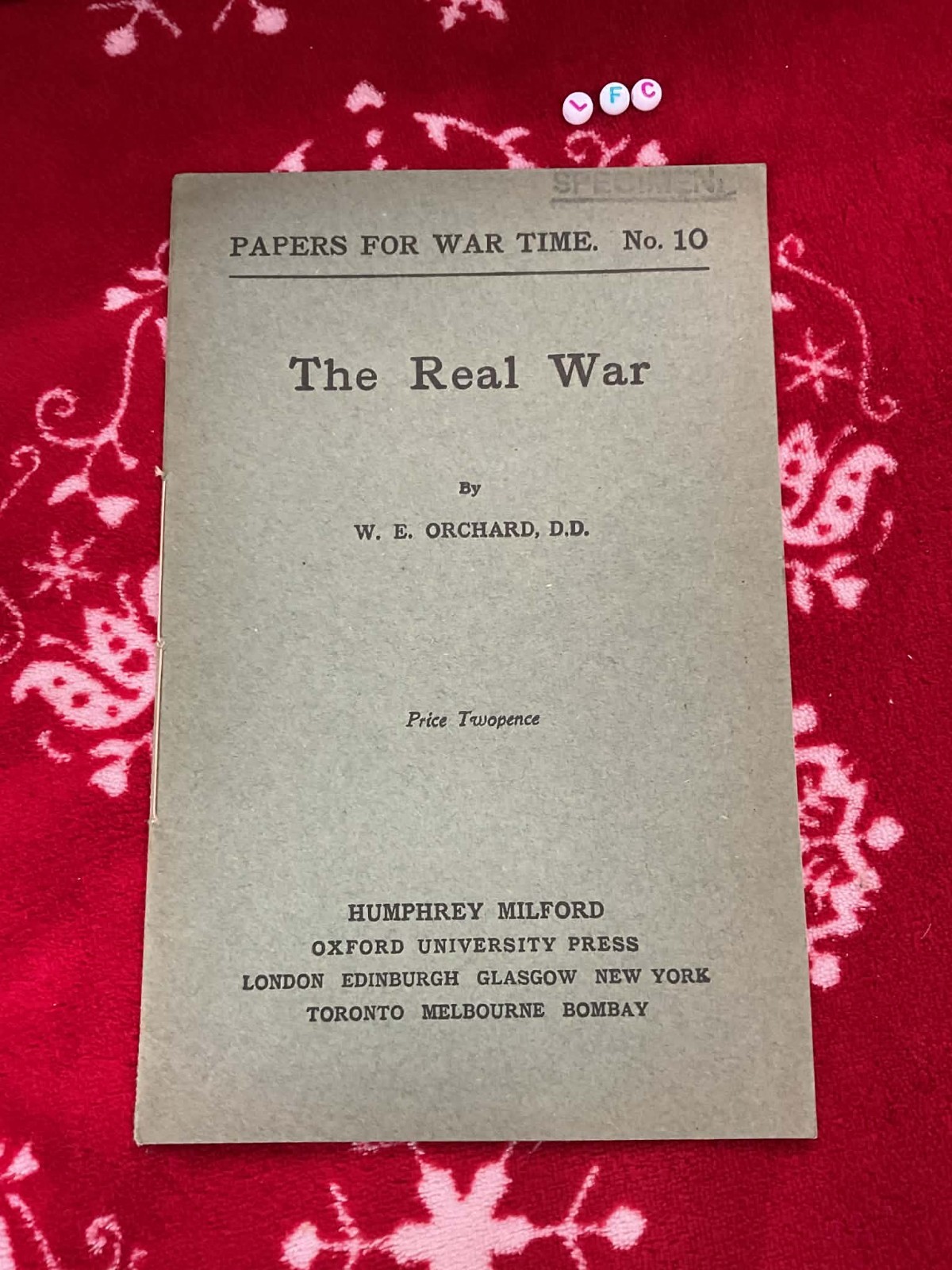 Antique 1914 Original PAPERS FOR WAR TIME THE REAL WAR we orchard 
