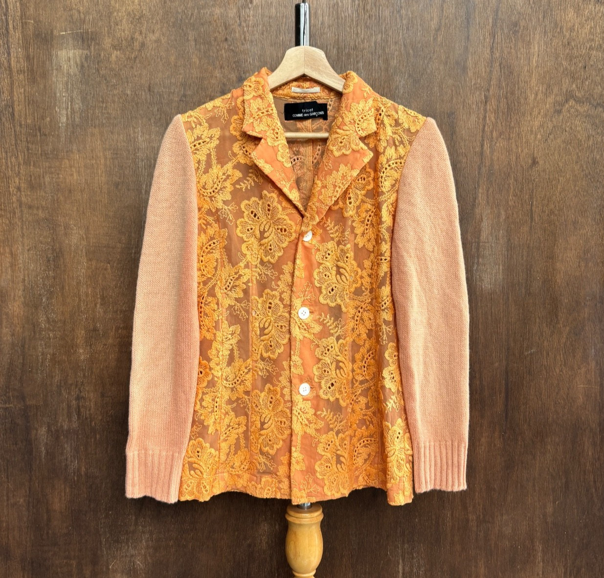 COMME des GARCONS Tricot Floral Lace Wool Blazer 1997 Made in Japan COMME des GARCONS Tricot Floral Lace Wool Blazer 1997 Made in Japan