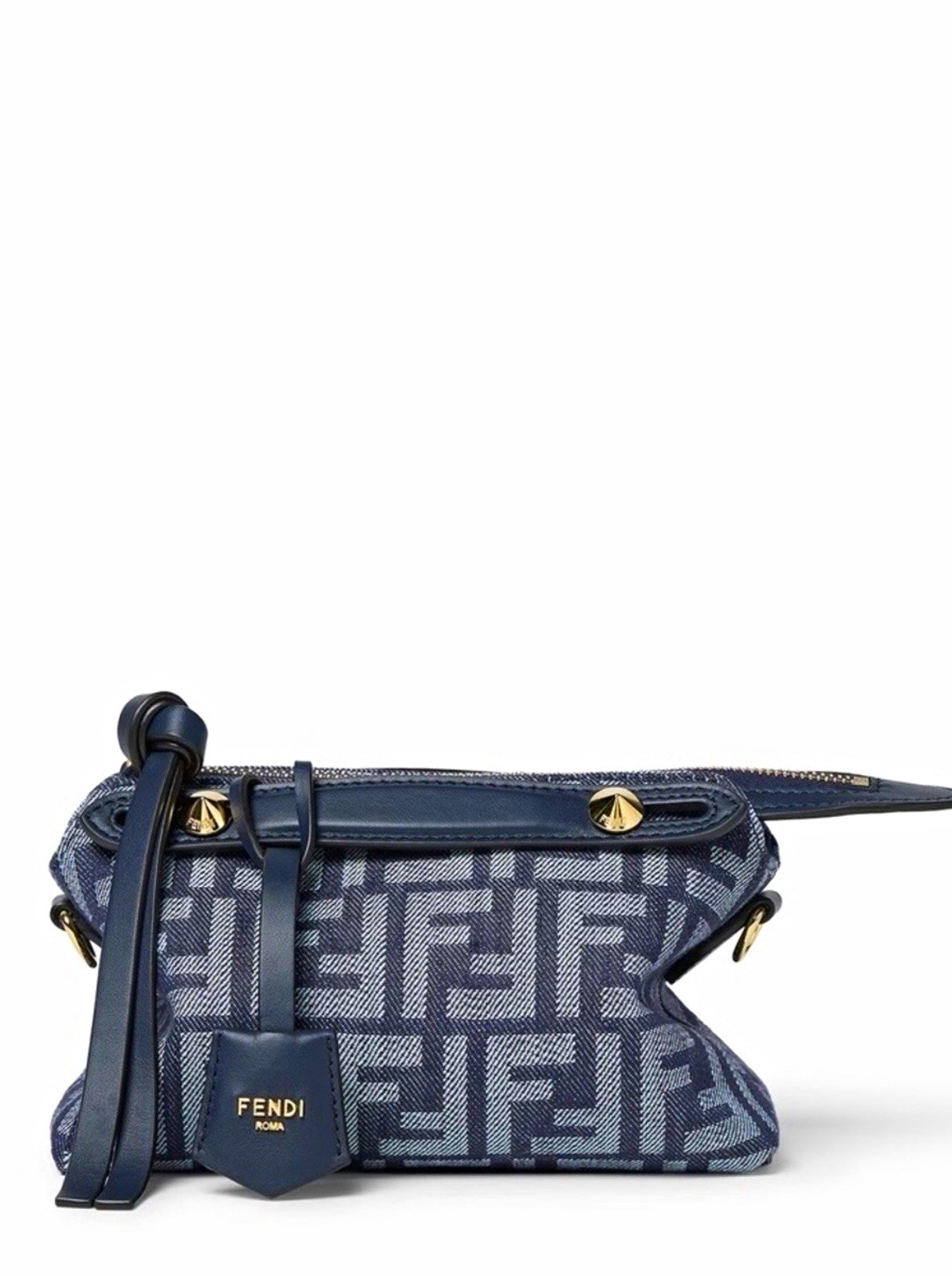 Fendi Mini By The Way Soft Blue Monogram Crossbody Bag w/ Dust Bag & Charm Fendi Mini By The Way Soft Blue Monogram Crossbody Bag w/ Dust Bag & Charm