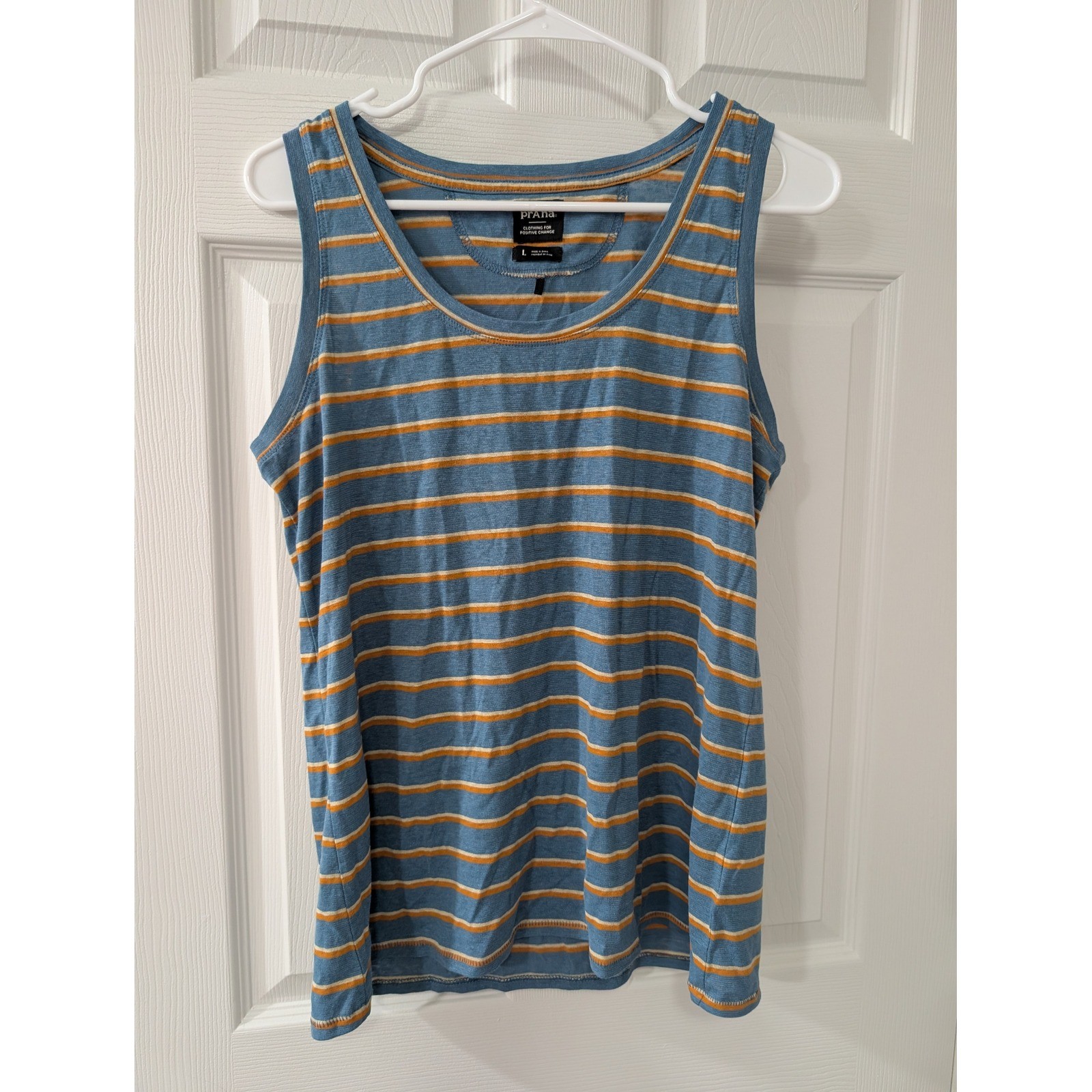 Prana, Wmns Large, Triple R Cozy Up Tank, Blue Stripe, Outdoor, Granola, Hemp Prana, Wmns Large, Triple R Cozy Up Tank, Blue Stripe, Outdoor, Granola, Hemp