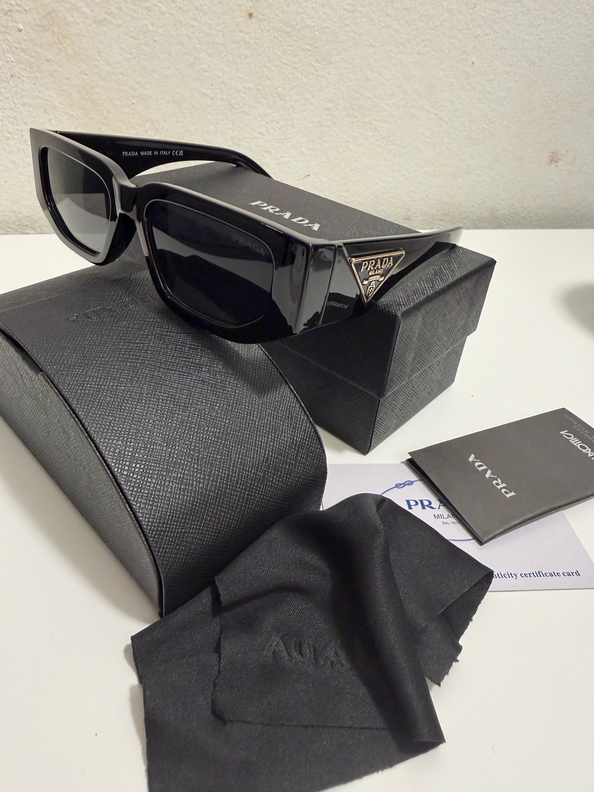 Prada Milano Triangle Prada\'s iconic triangle logo Sunglasses