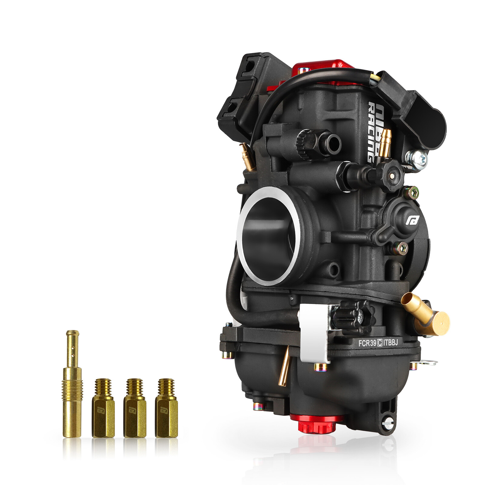 NIBBI Racing FCR 39mm Carburetor Flat Slide Carb For 350cc-500cc Motorcycle ATV