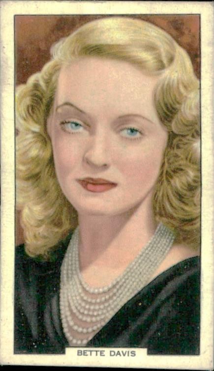 1930s Gallaher Film Stars BETTER DAVIS Tobacco Cigarette Movie Card
