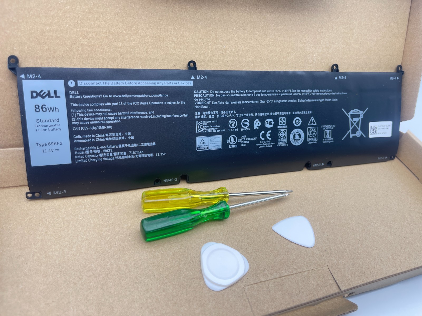 Original OEM 86Wh 69KF2 Battery for Dell XPS 15 9510 9500 2020 M59JH 8FCTC NEW