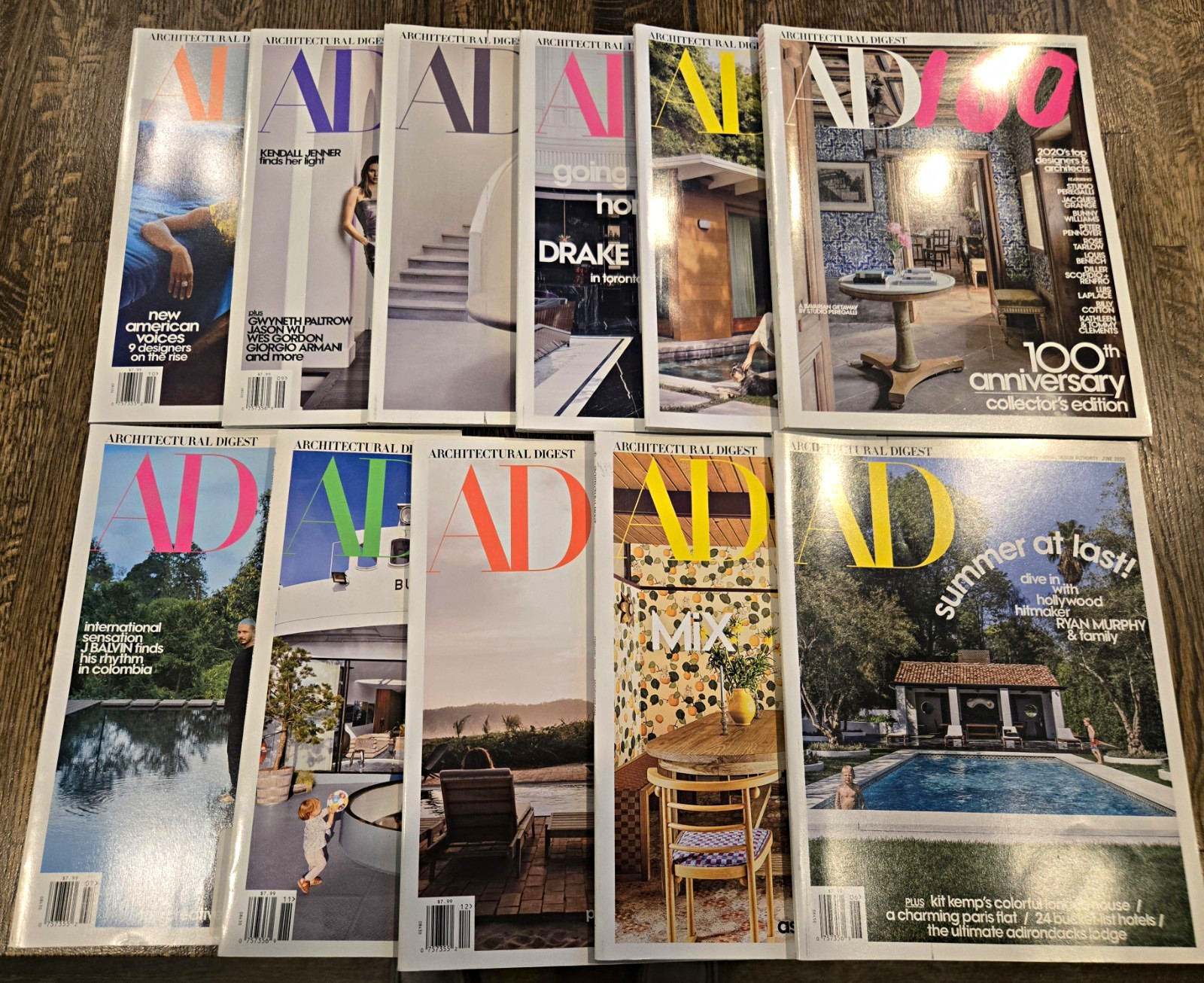 AD Architectural Digest Complete set of 11 2020 Interior Design