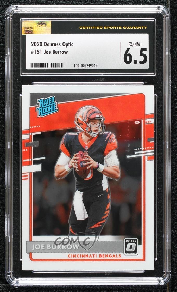 2020 Panini Donruss Optic Rated Rookies Joe Burrow #151 CSG 6.5 Rookie RC 5t6