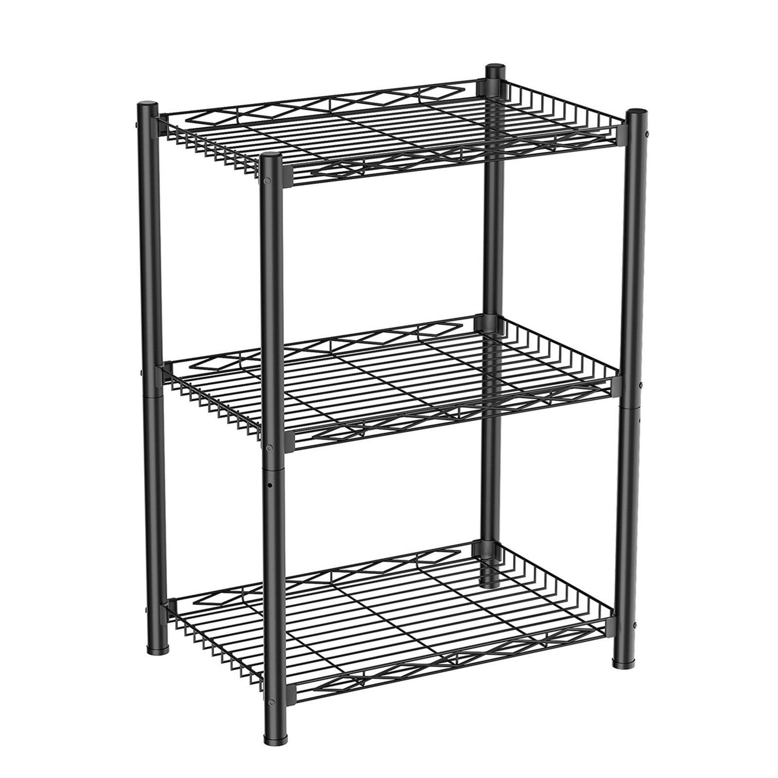 3 Tier Wire Shelf,Metal Shelving Unit Storage Shelves Rack, Utility Small Sli