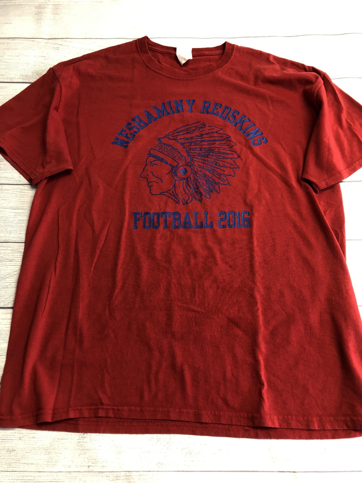 Neshaminy Redskins Football Shirt Mens XL Red Jerzees 2016 Welcome Ridge Tee