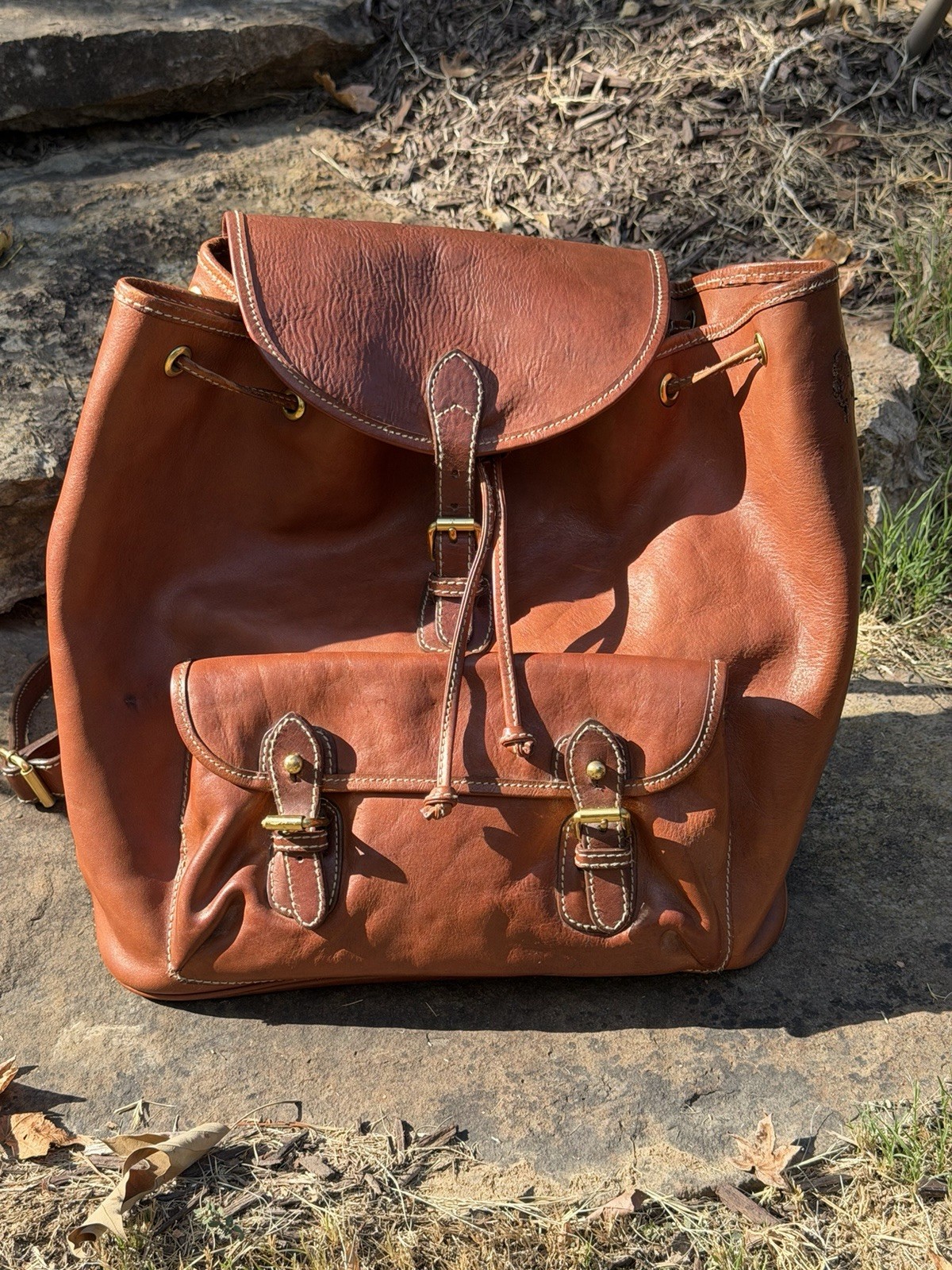 Vintage Ralph Lauren Leather Backpack