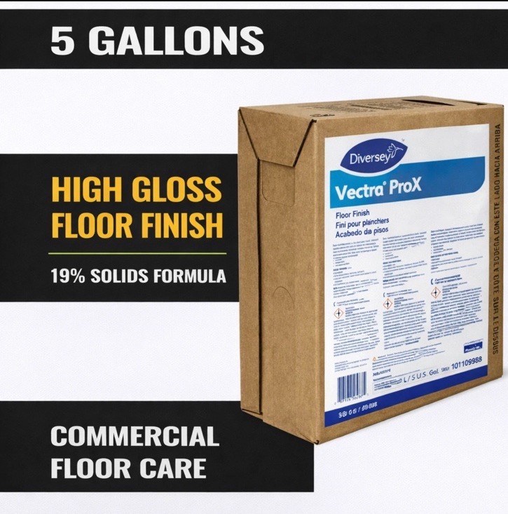 Diversey Vectra ProX Floor Finish 5 Gal BIB 19% Solids High Gloss 5105047