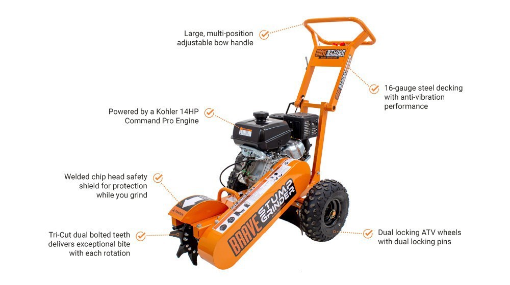 Brave Stump Grinder | 14 HP Kohler Engine - 12