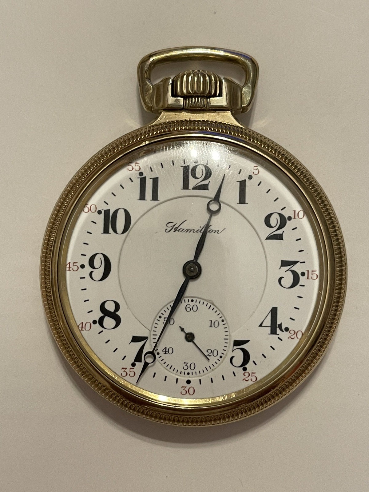 Hamilton 992 Railroad Pocket Watch – 21 Jewel – Adjusted 5 Positions