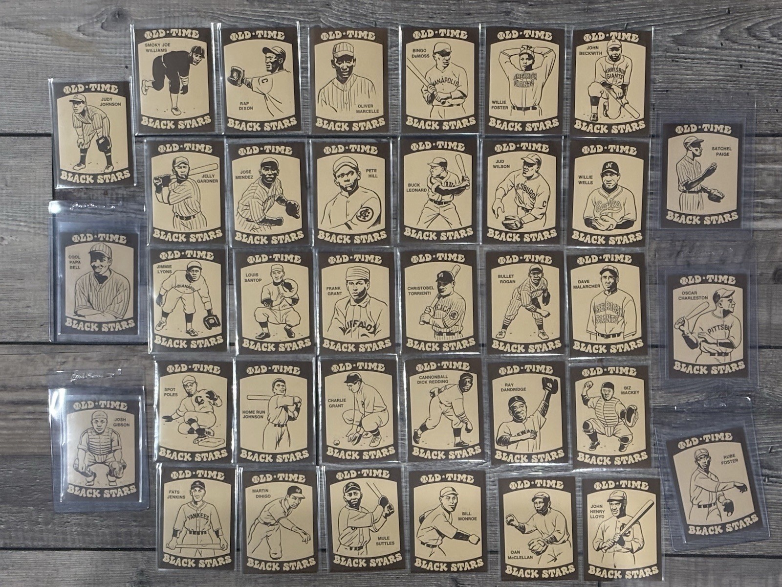 RARE, 1974 LAUGHLIN OLD-TIME BLACK STARS COMPLETE (36) SET.(PAIGE, GIBSON, BELL)