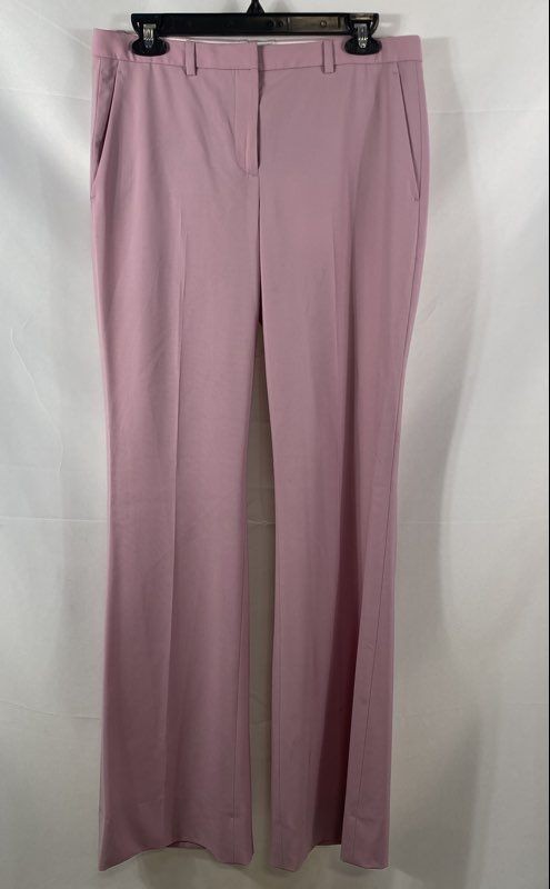Theory Women\'s Demitria Traceable Wool Flare Pants Berry Tint Sz 6 NWT