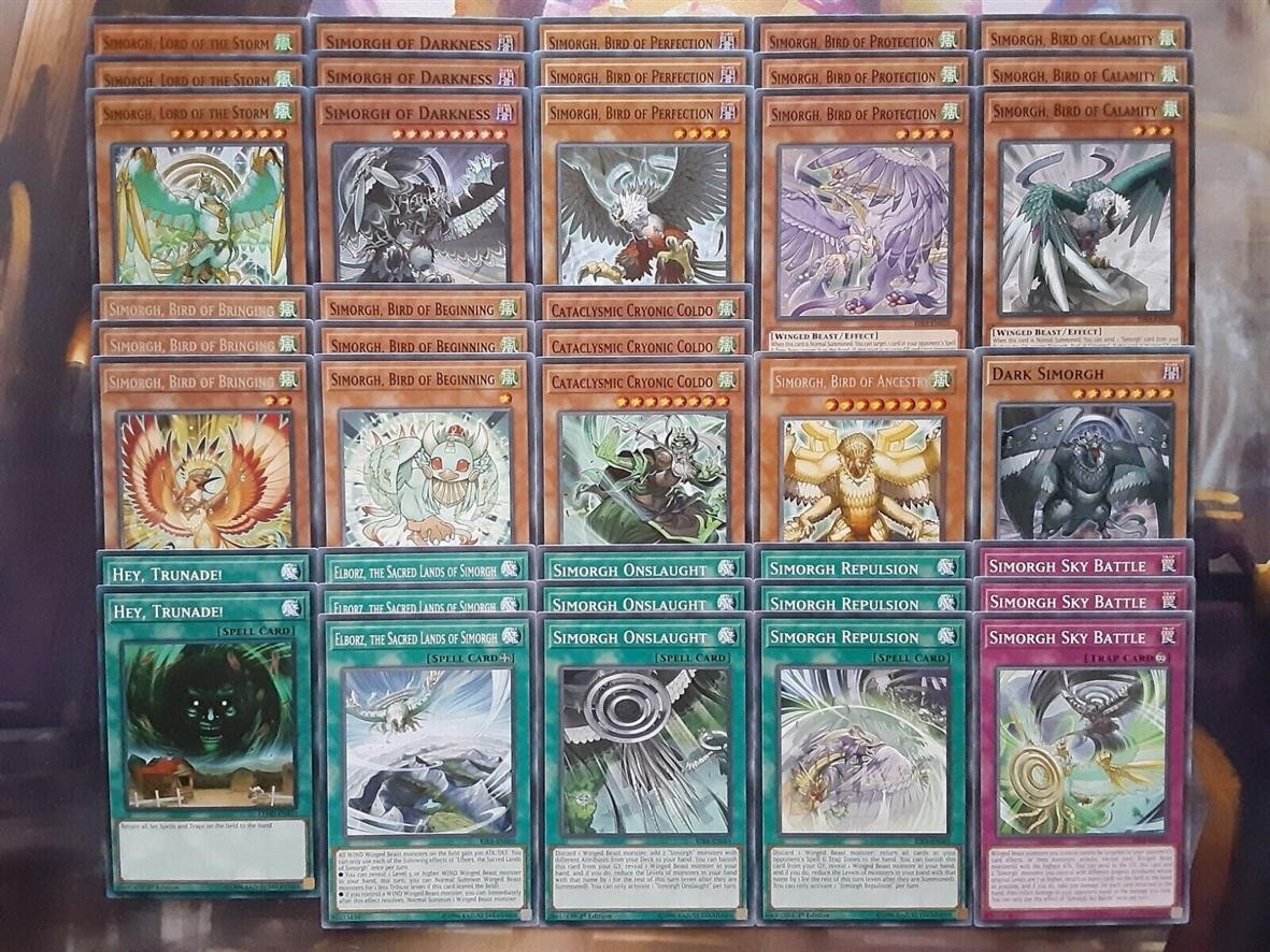 YuGiOH Tournament Ready To Play Simorgh Deck 40 Cards Dark Perfecti + Bonus Gift