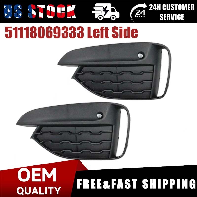 2PCS Front Left Bumper Grille Fits 15-19 BMW X6 F16 sDrive35i xDrive35i US STOCK