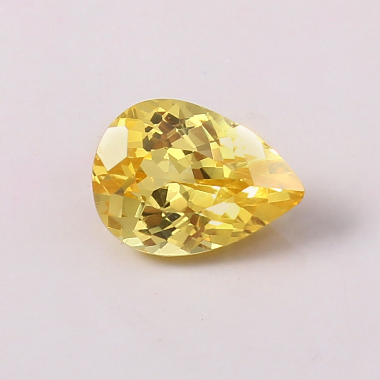 AAA Natural Flawless Ceylon Yellow Sapphire Loose Gemstone Pear Cut 11x8 mm