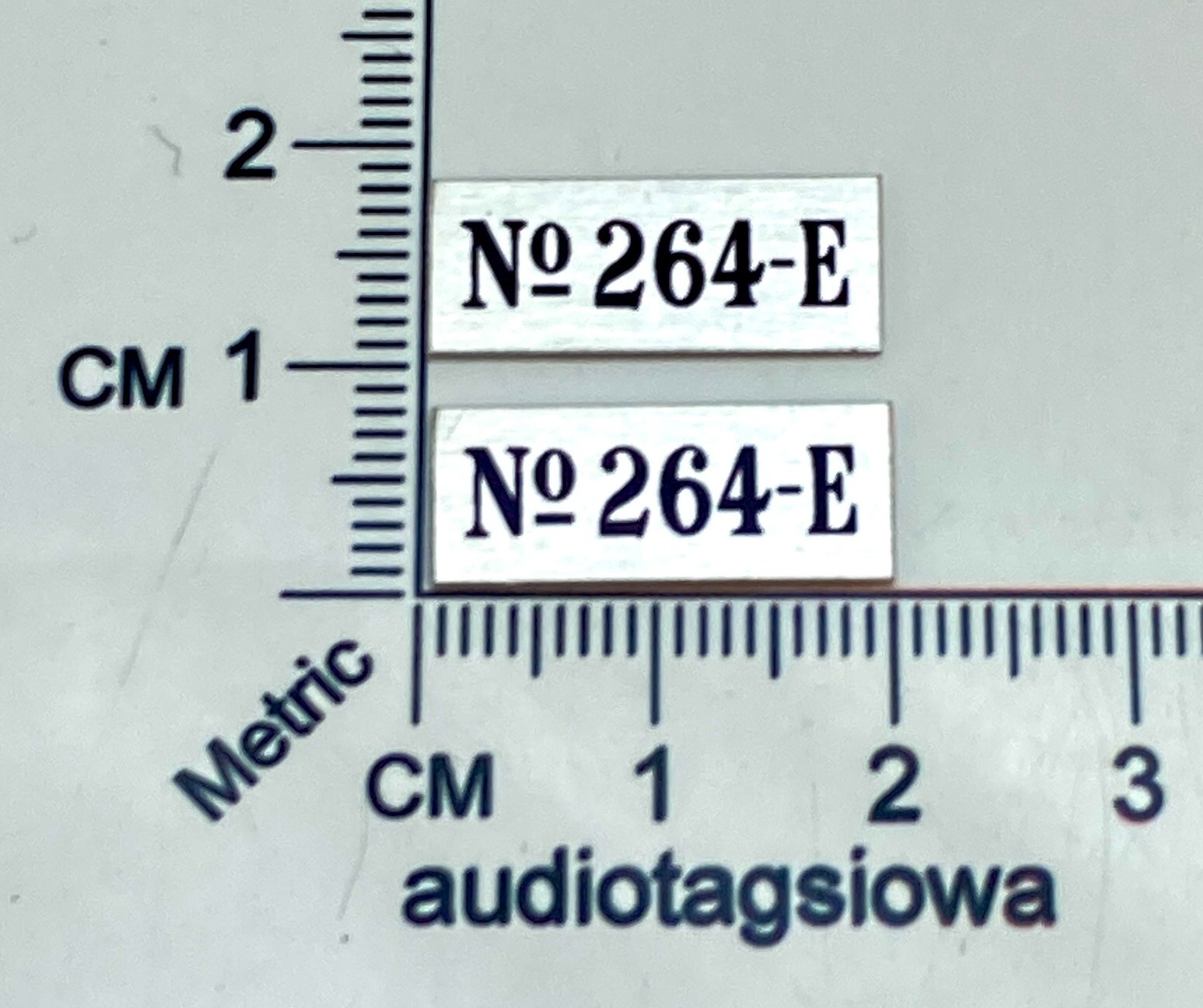 Lionel No 264-E Locomotive Number Plates - PAIR - Self Stick - Metal Lionel No 264-E Locomotive Number Plates - PAIR - Self Stick - Metal