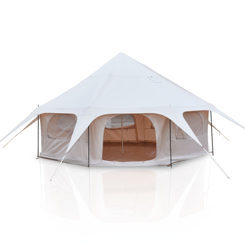 600D Oxford Bell Tent XL 14.8x9.2ft w/Stove Jack Glamping Family Camping 8 Poles 600D Oxford Bell Tent XL 14.8x9.2ft w/Stove Jack Glamping Family Camping 8 Poles