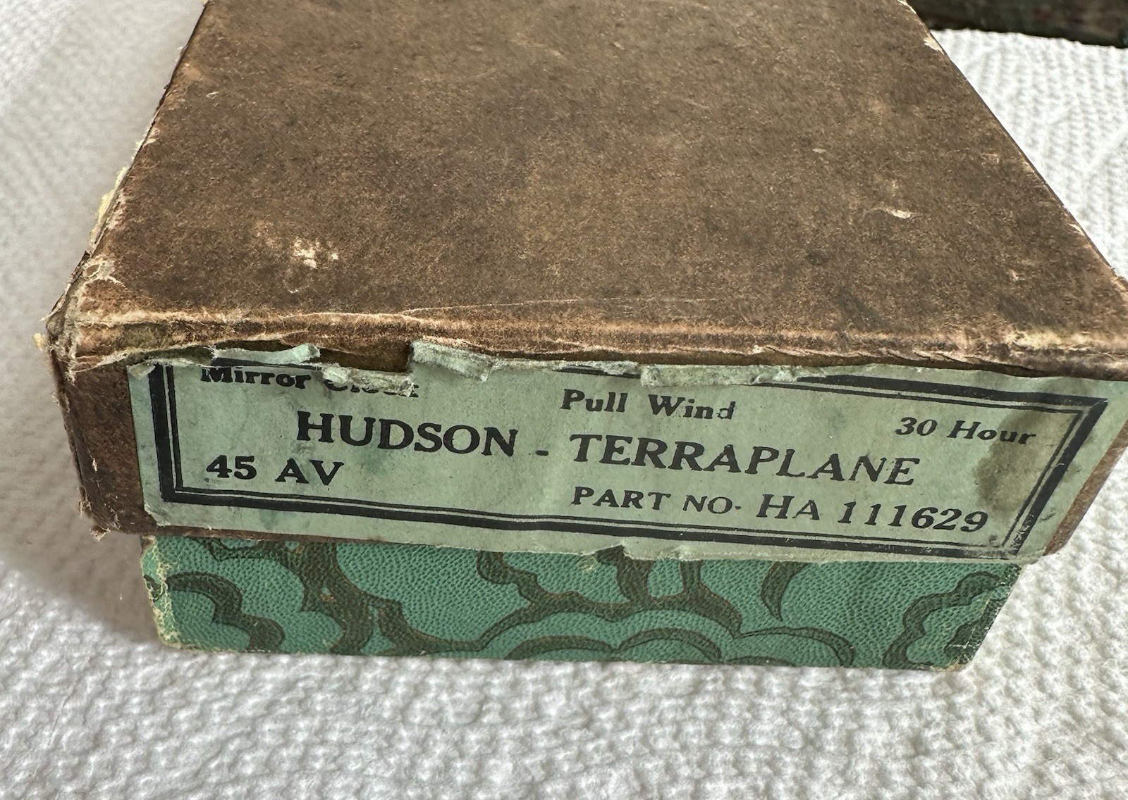 nos 1930’s Hudson/Terraplane rear view mirror Clock nos 1930’s Hudson/Terraplane rear view mirror Clock