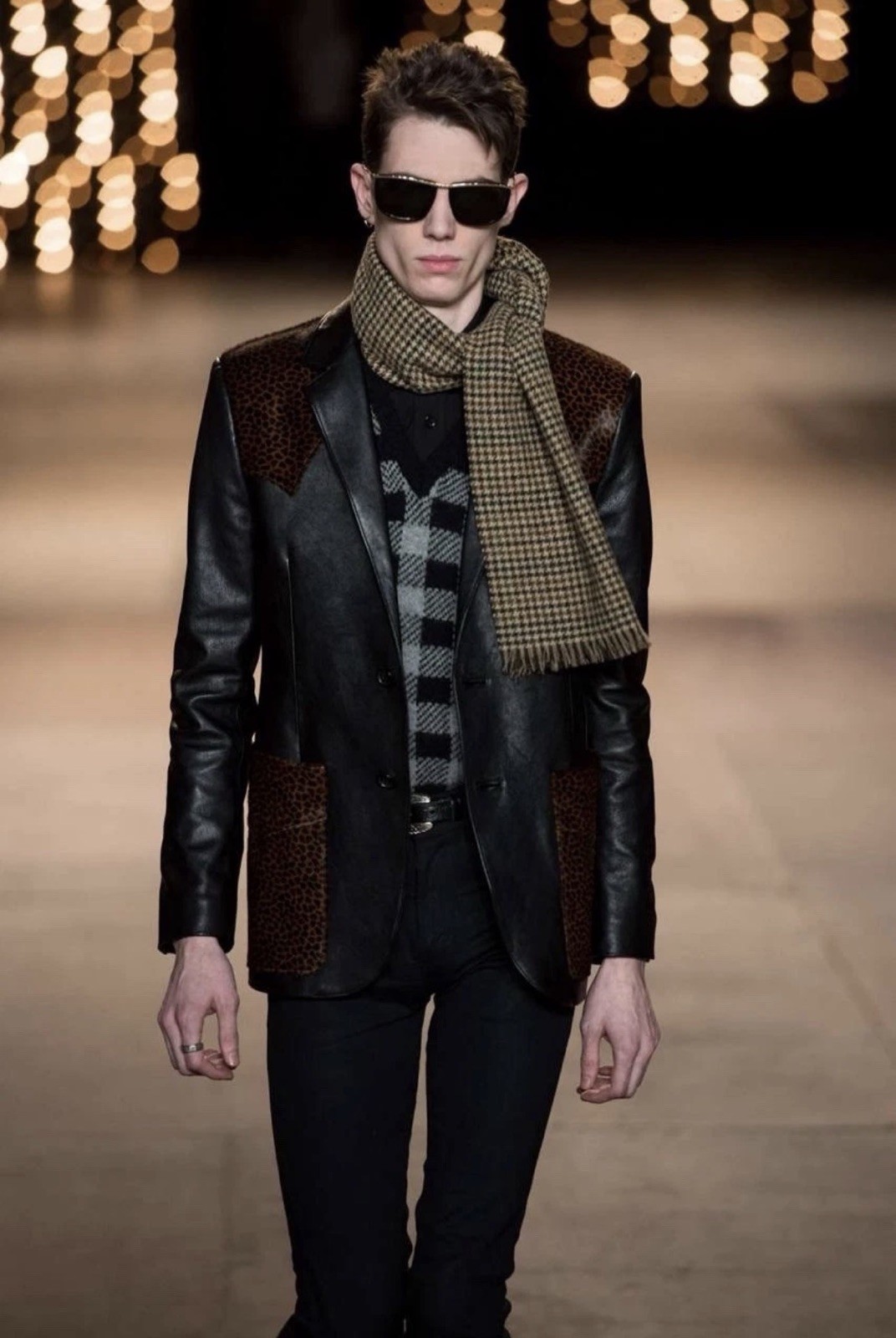 FW14 Saint Laurent by Hedi Slimane Wool Checkered Sweater FW14 Saint Laurent by Hedi Slimane Wool Checkered Sweater