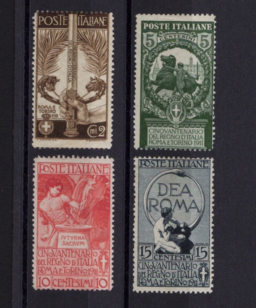 Italy Stamp Set #119-122 MH | #122-small Thin | Cat Value :$100