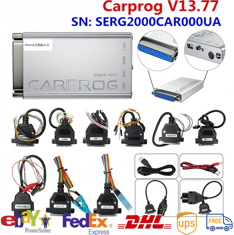 Online Carprog 13.77 Full Adapters with keygen For Radio/IMMO E-CU Repair Tool