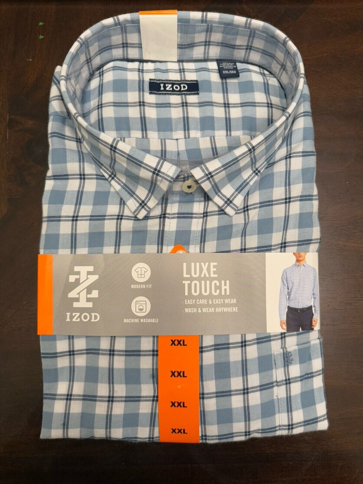 Izod Men’s Luxe Touch Button Up Shirt Izod Men’s Luxe Touch Button Up Shirt