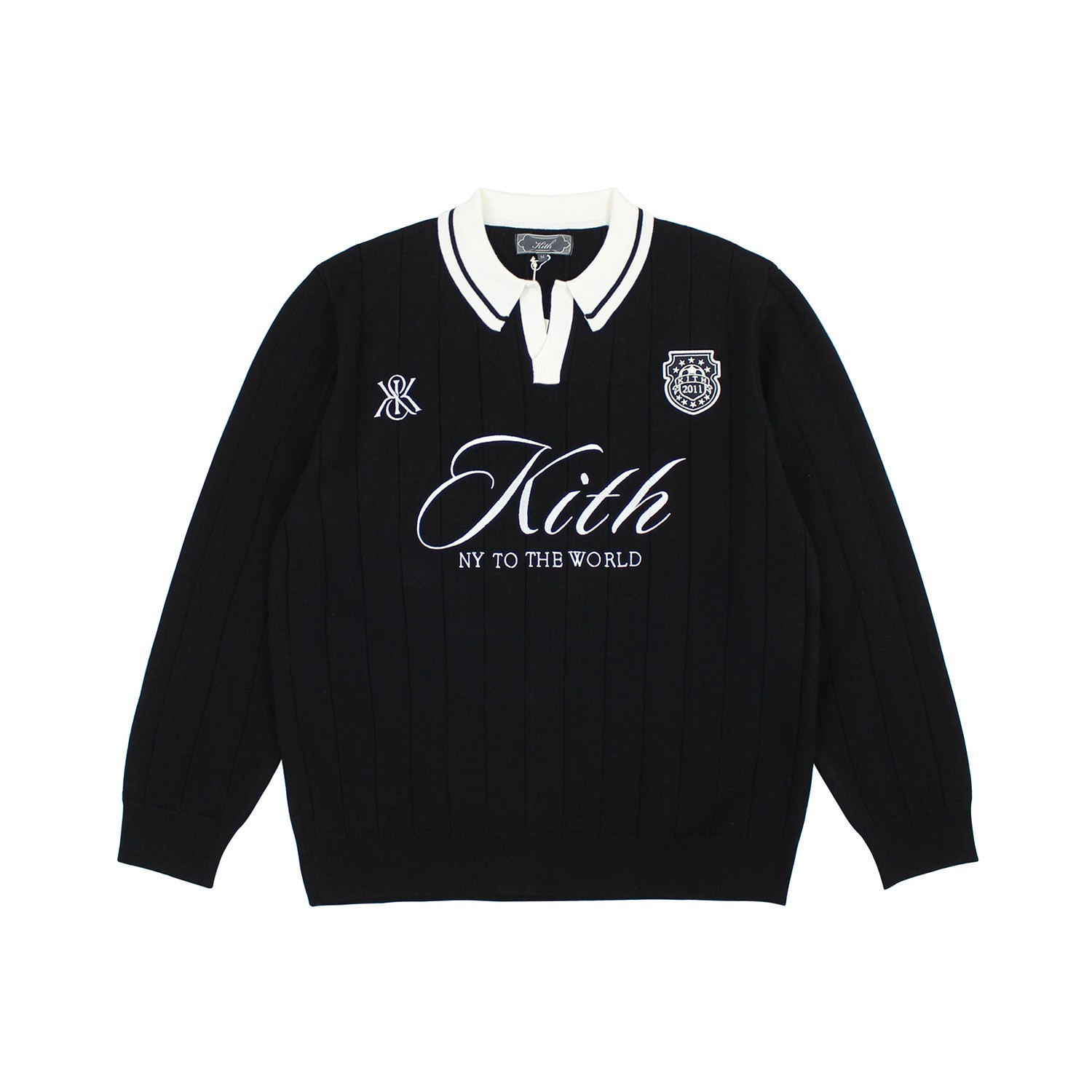 KITH Rugby Pullover Sweater Heavyweight Retro Campus Collar