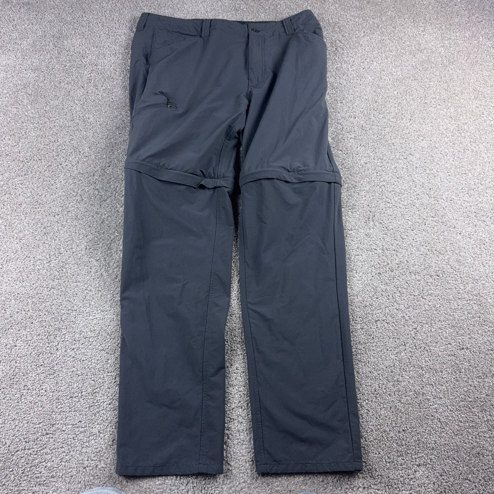 Patagonia Pants Mens 36 Gray Quandary Convertible Zip Off Hiking Outdoor Stretch