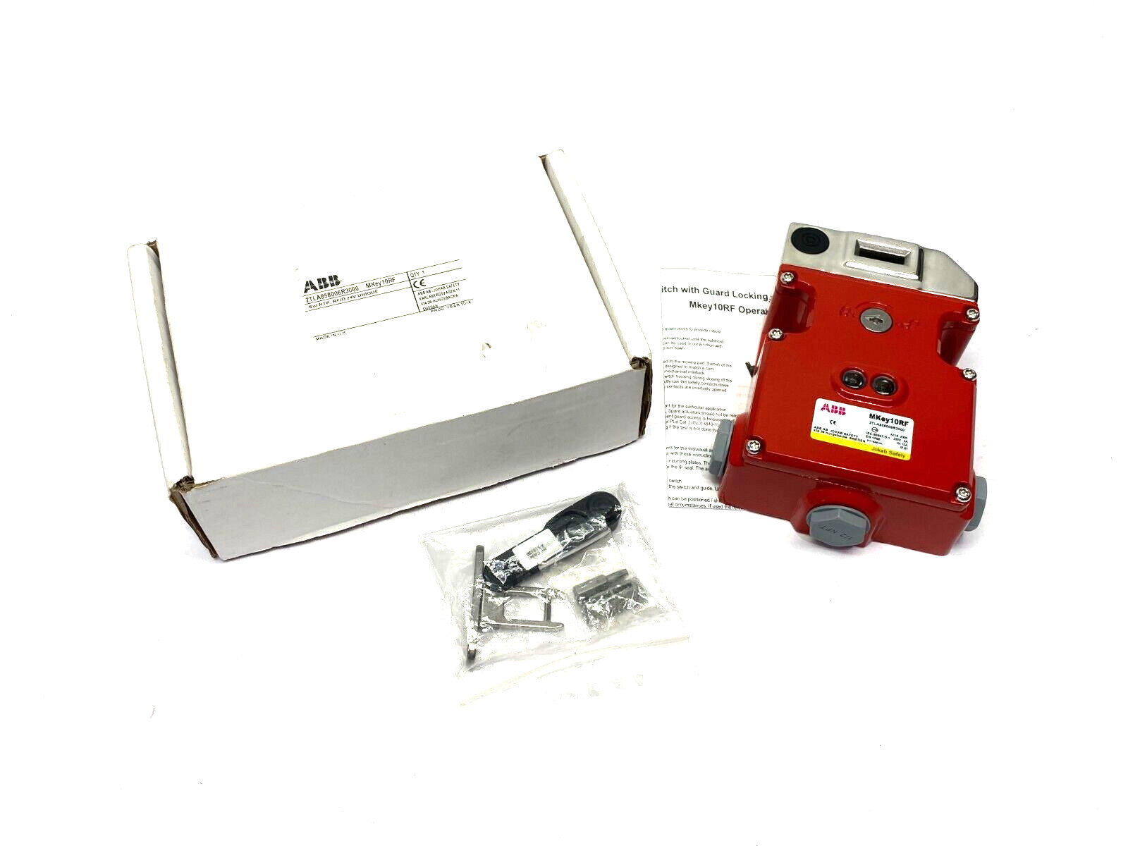 ABB 2TLA858006R3000 Jokab Safety Interlock Switch MKey10RF Sol NPT RFID 24V