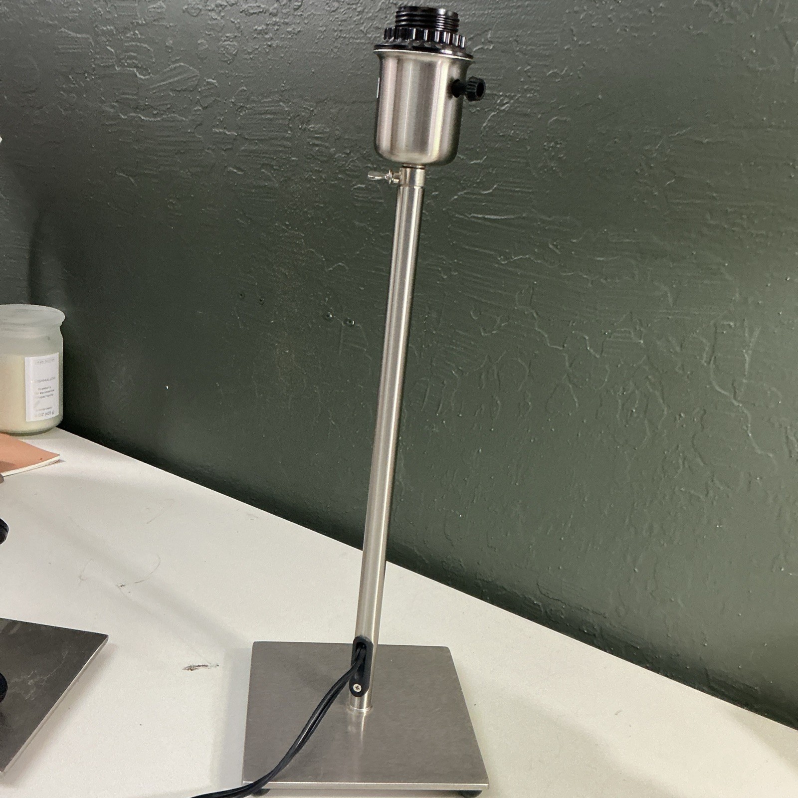 Stainless Steel IKEA table lamp base/ a simple, modern timeless design 