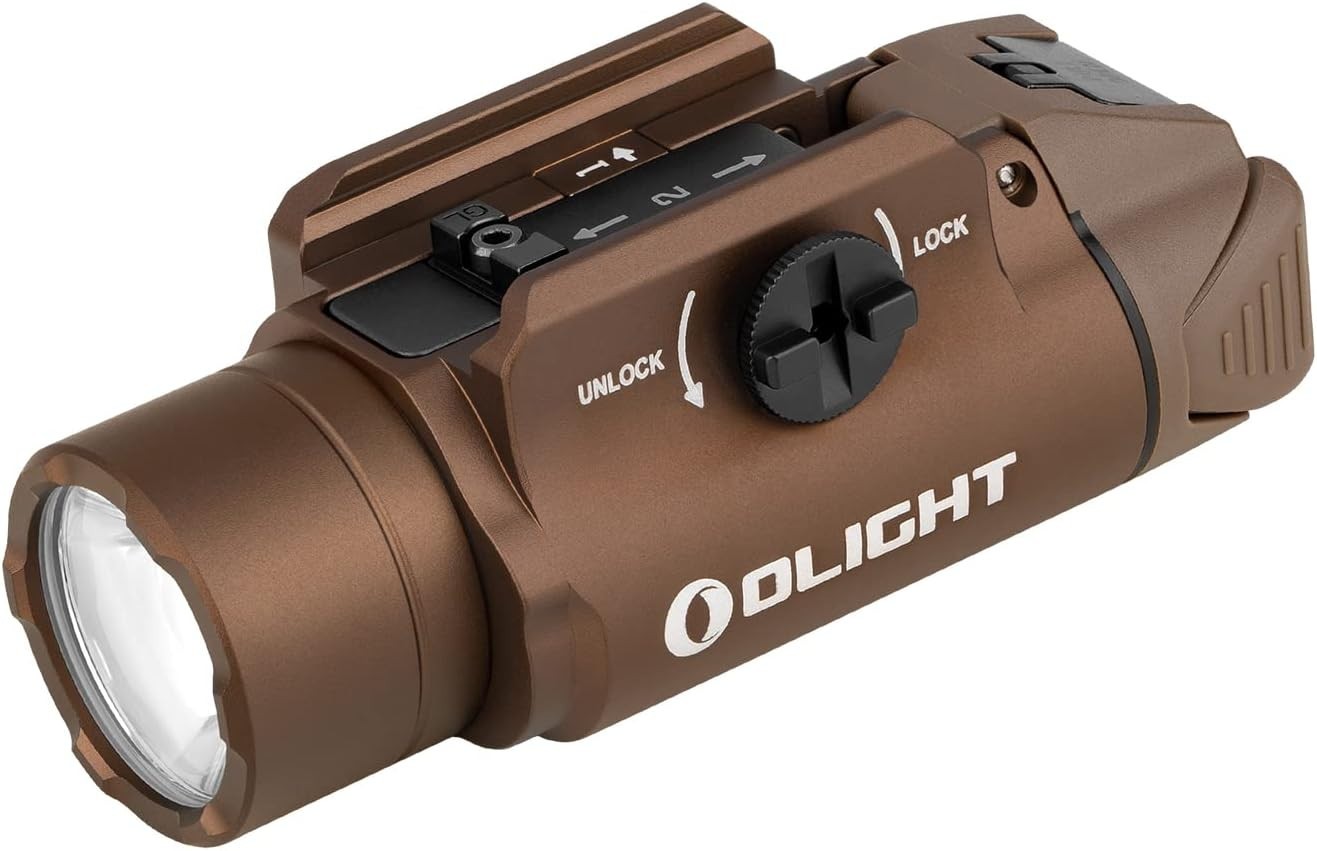 Olight PL-3S Valkyrie 1000 Lumen Compact Tactical Rail Mount Light, Desert Tan