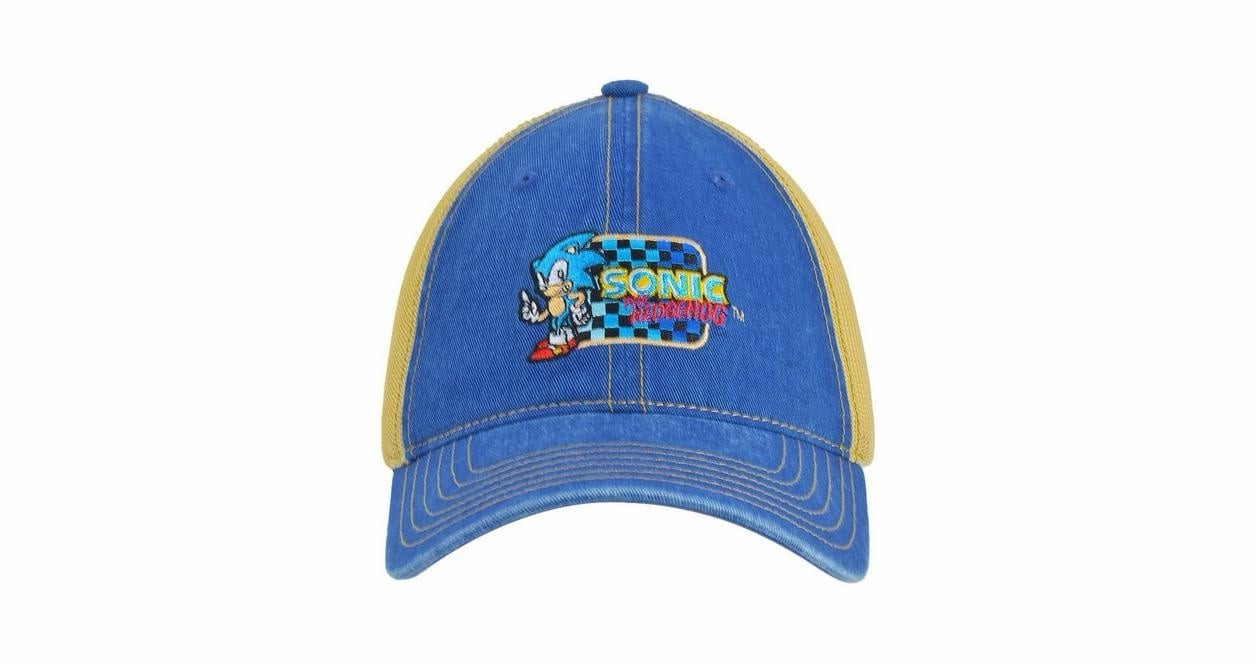 Sonic the Hedgehog Vintage Logo Mesh Trucker Hat NWT FAST SHIPPING