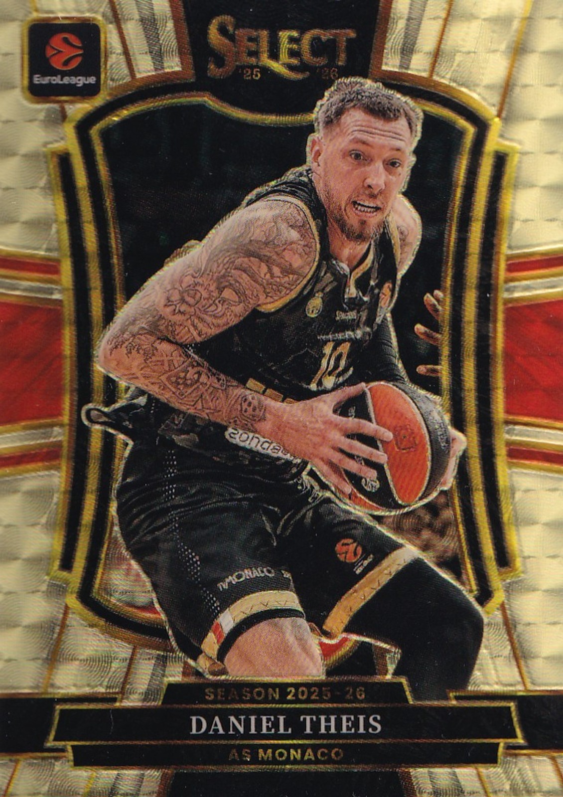 2025-26 Panini Select EuroLeague Daniel Theis #180 Gold Vinyl Prizm 1/1