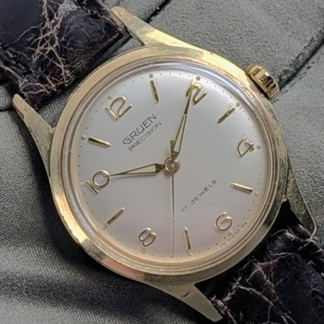 Gruen Precision 17 Jewel Mens 33 mm Wristwatch