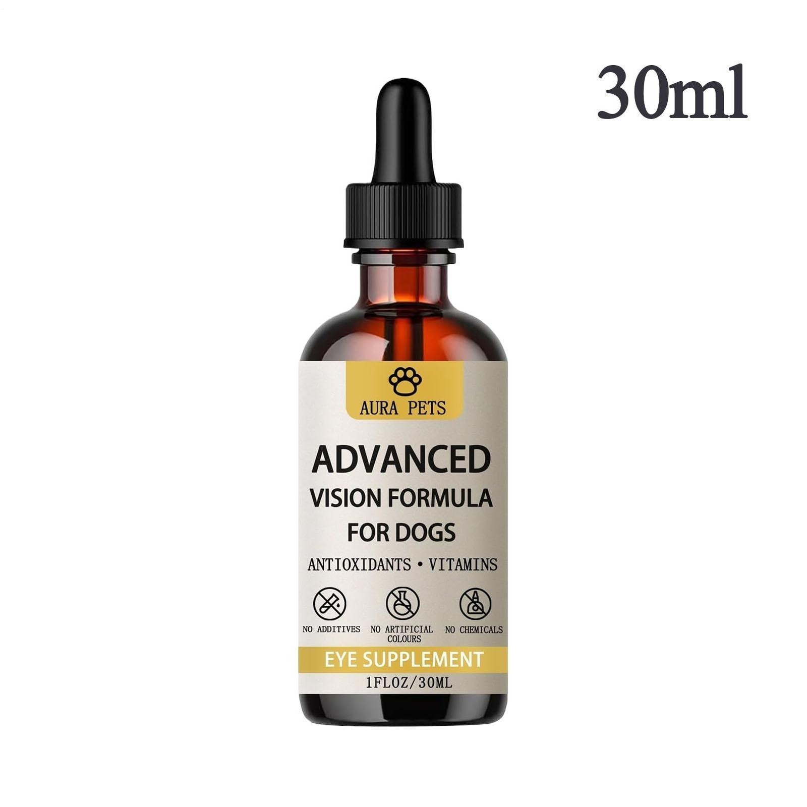 Aura Pets Advanced Vision Formula for Dogs 30ml Gentle Fast Absorbing, USA STOCK