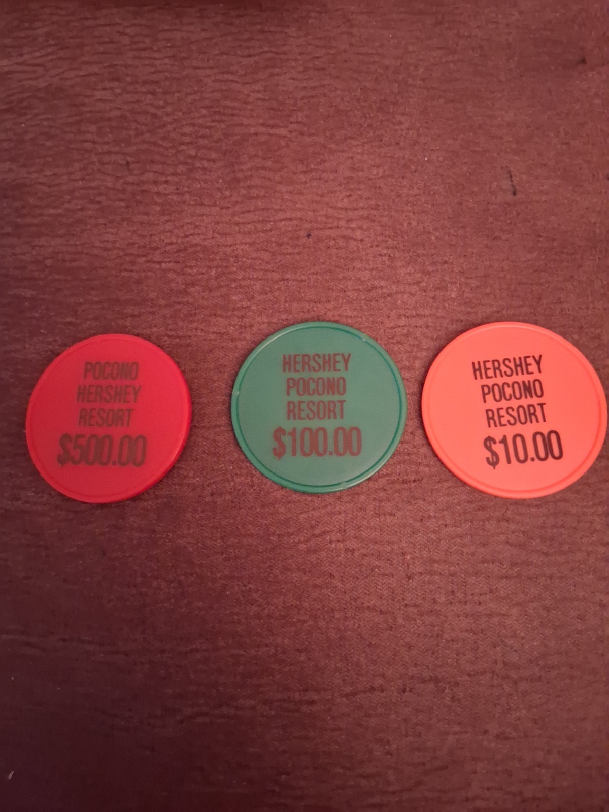 Hershey Pocono Resort , White Haven PA high value tokens