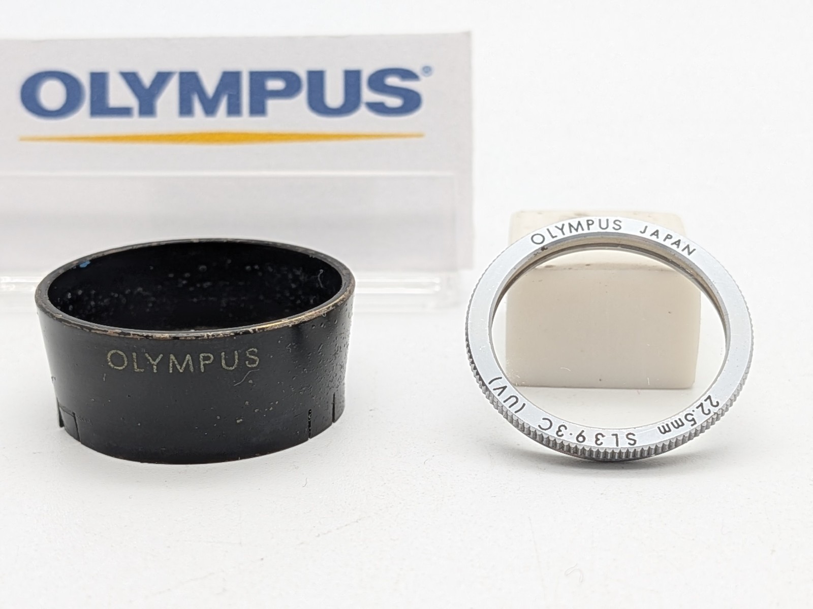 Genuine Rare [N MINT++] Olympus Metal Hood + 22.5mm Filter for Pen S from Japan