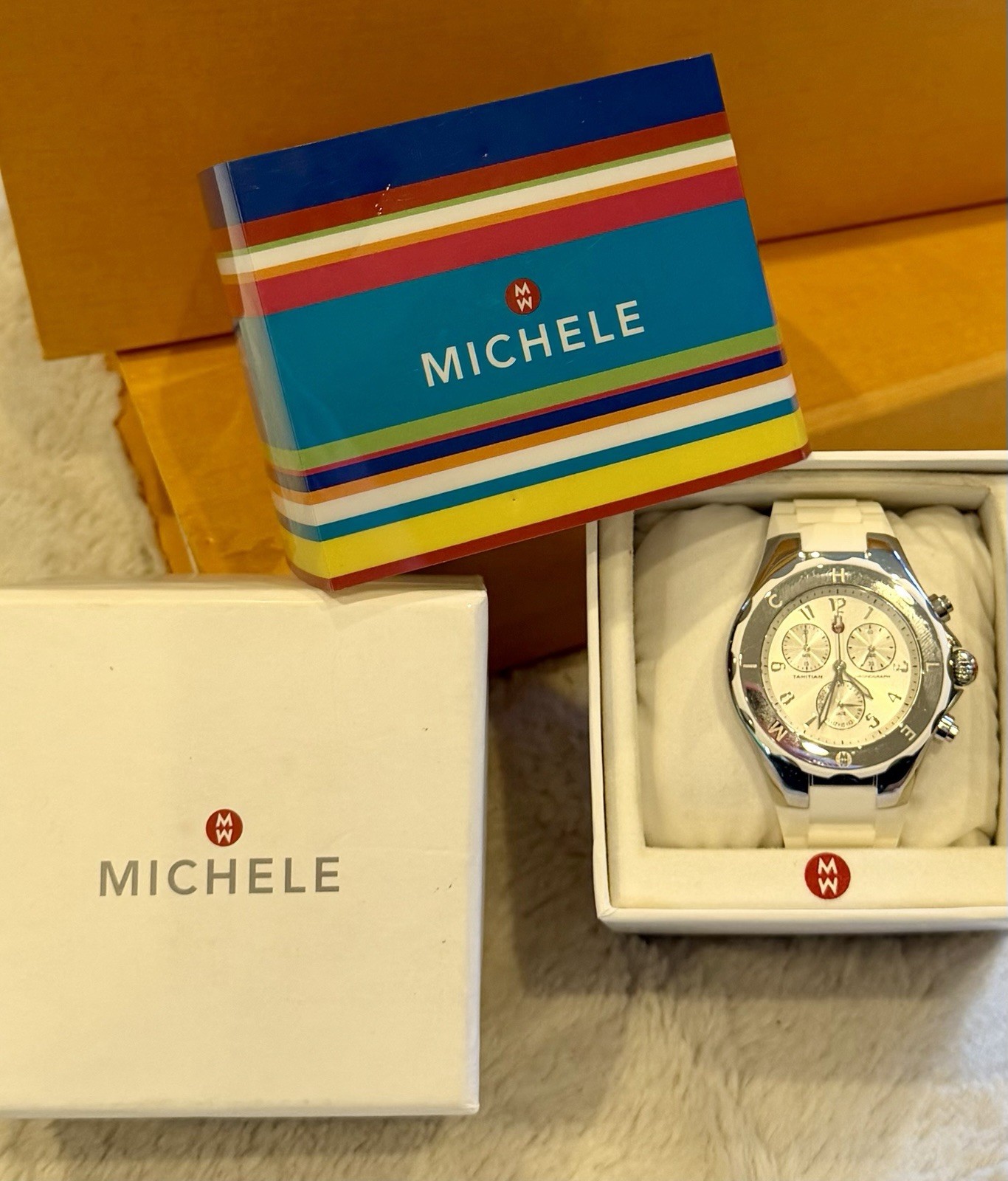 Michele Tahitian Jelly Bean White Watch