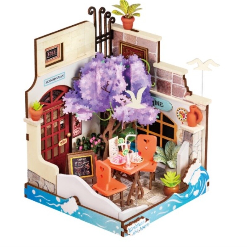 Rolife - Sea Holiday Restaurant - DIY 3D Miniature Dollhouse Room Box Craft Kit Rolife - Sea Holiday Restaurant - DIY 3D Miniature Dollhouse Room Box Craft Kit