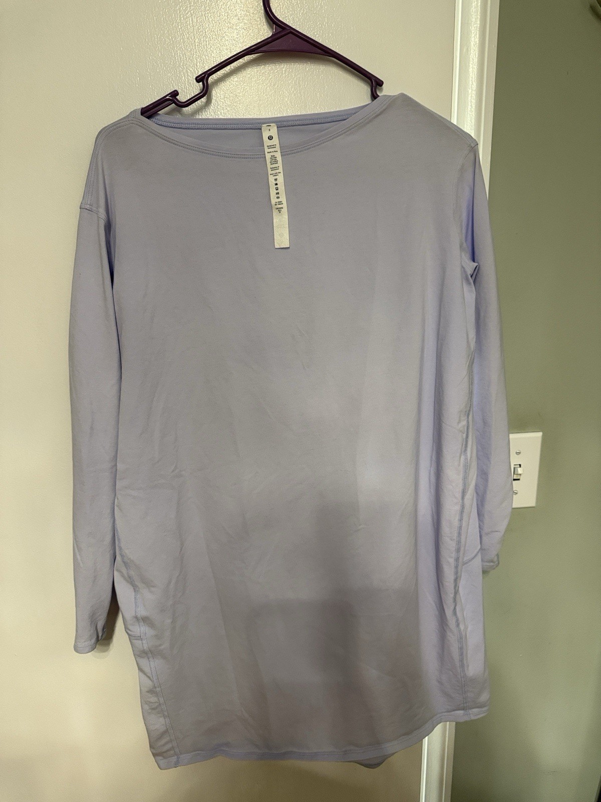 Lululemon Women\'s Long Tunic Size 2 94% Pima Cotton Lululemon Women\'s Long Tunic Size 2 94% Pima Cotton