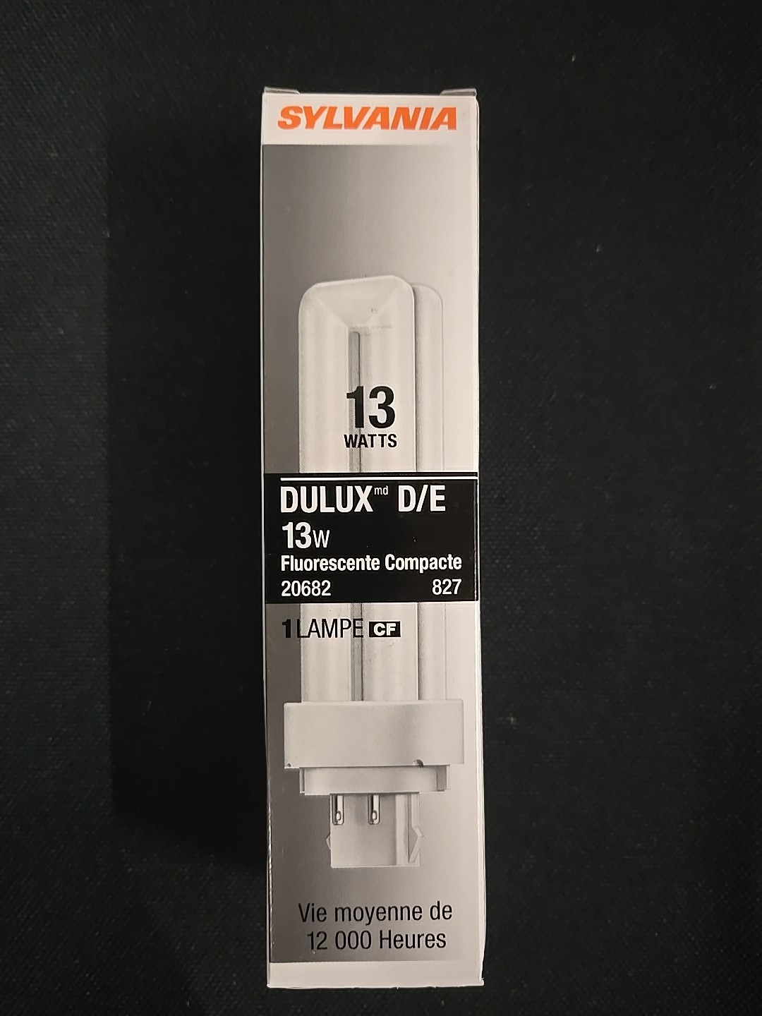 Sylvania 20682 CF13DD/E/827 13W T4 Double Tube CFL 4pin G24q-1 2700k Bulk Avail